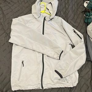 Grey Columbia Jacket (good condition, small stain)